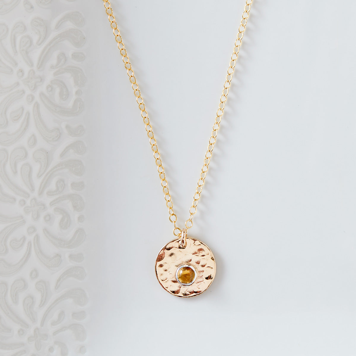 Gold Citrine Necklace North Carolina Jewelry Our State Store