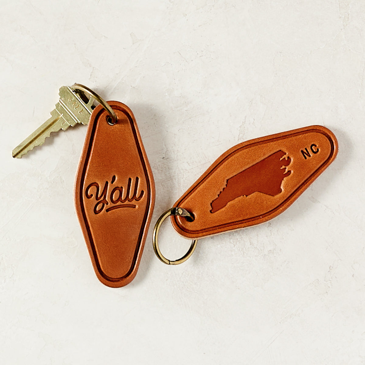 Leather Badge Keychain