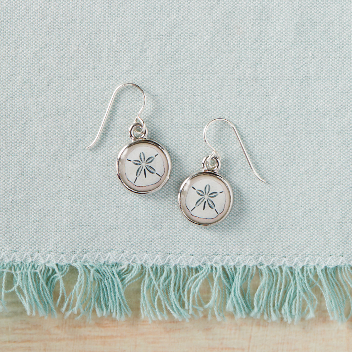 Illustrated Sand Dollar Earrings North Carolina Jewelry Our State Store