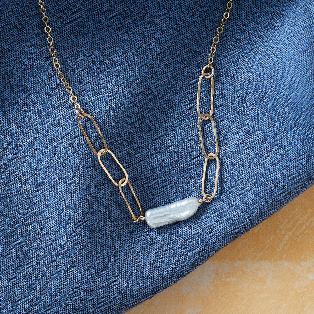 Gold Chain Pearl Necklace North Carolina Jewelry Our State Store