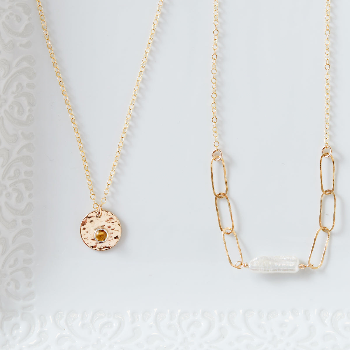 Gold Citrine Necklace North Carolina Jewelry Our State Store