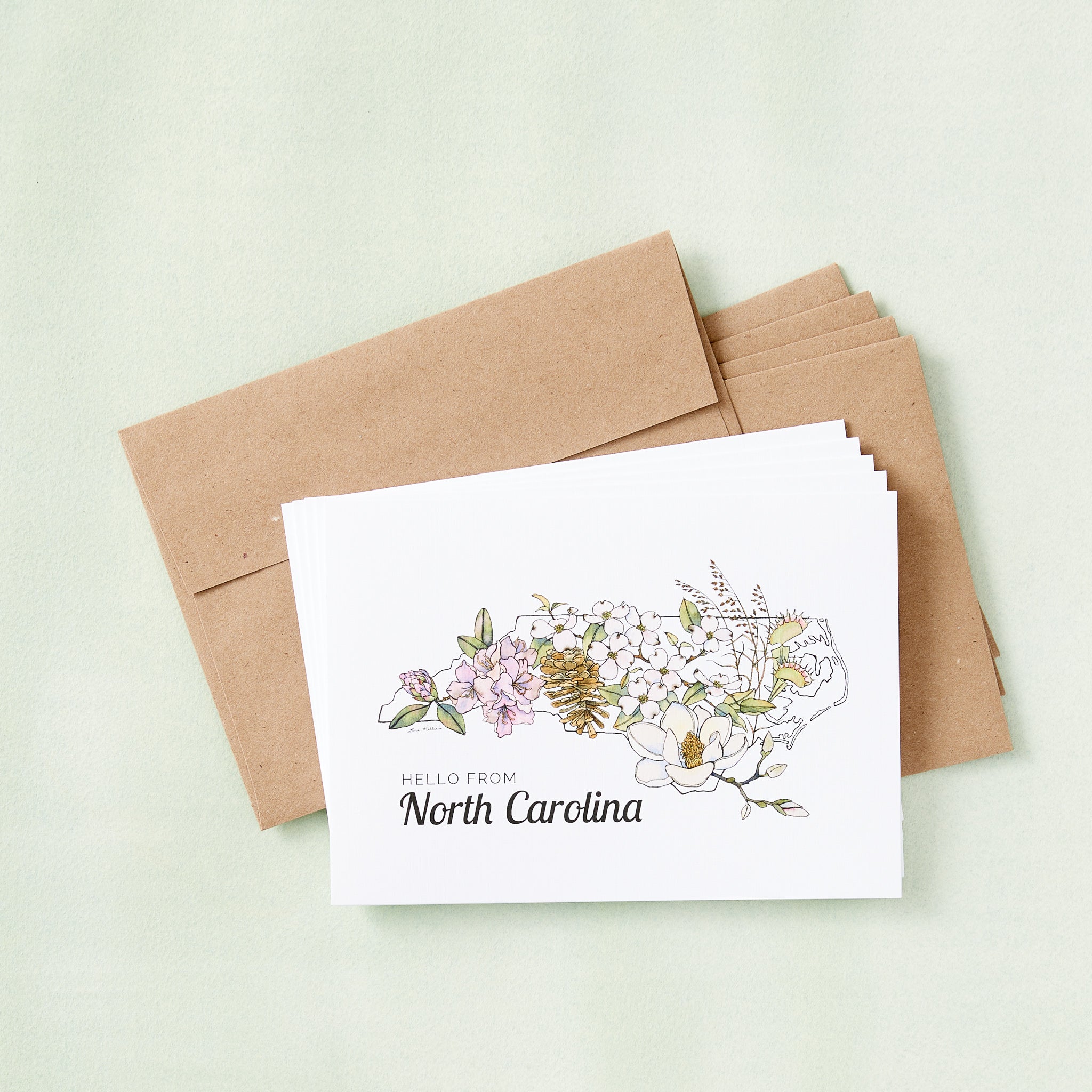 Botanical NC Greeting Card Set