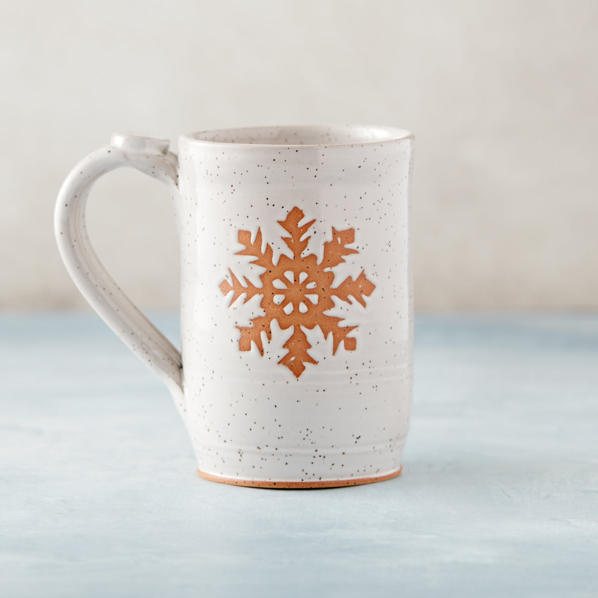 Ivory Pottery Snowflake Mug