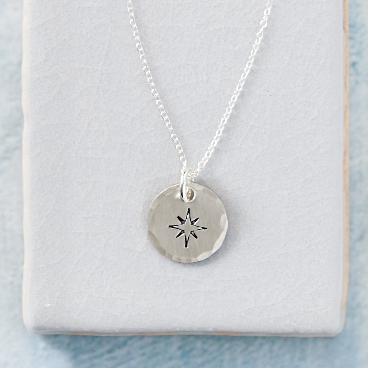 Moravian Star Silver Necklace