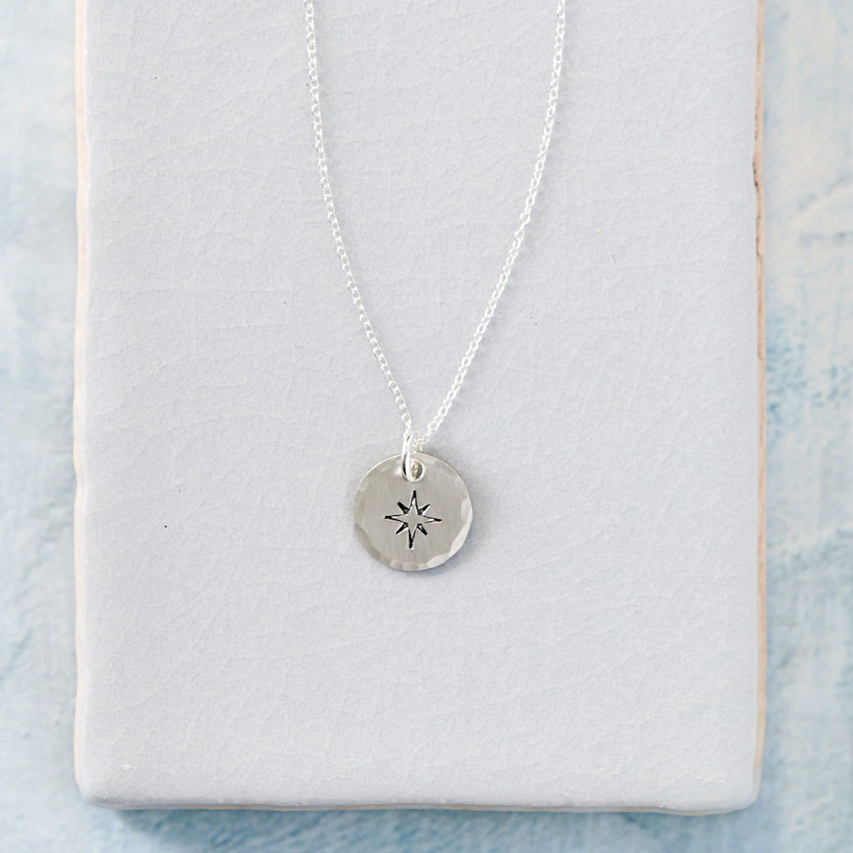 Moravian Star Silver Necklace