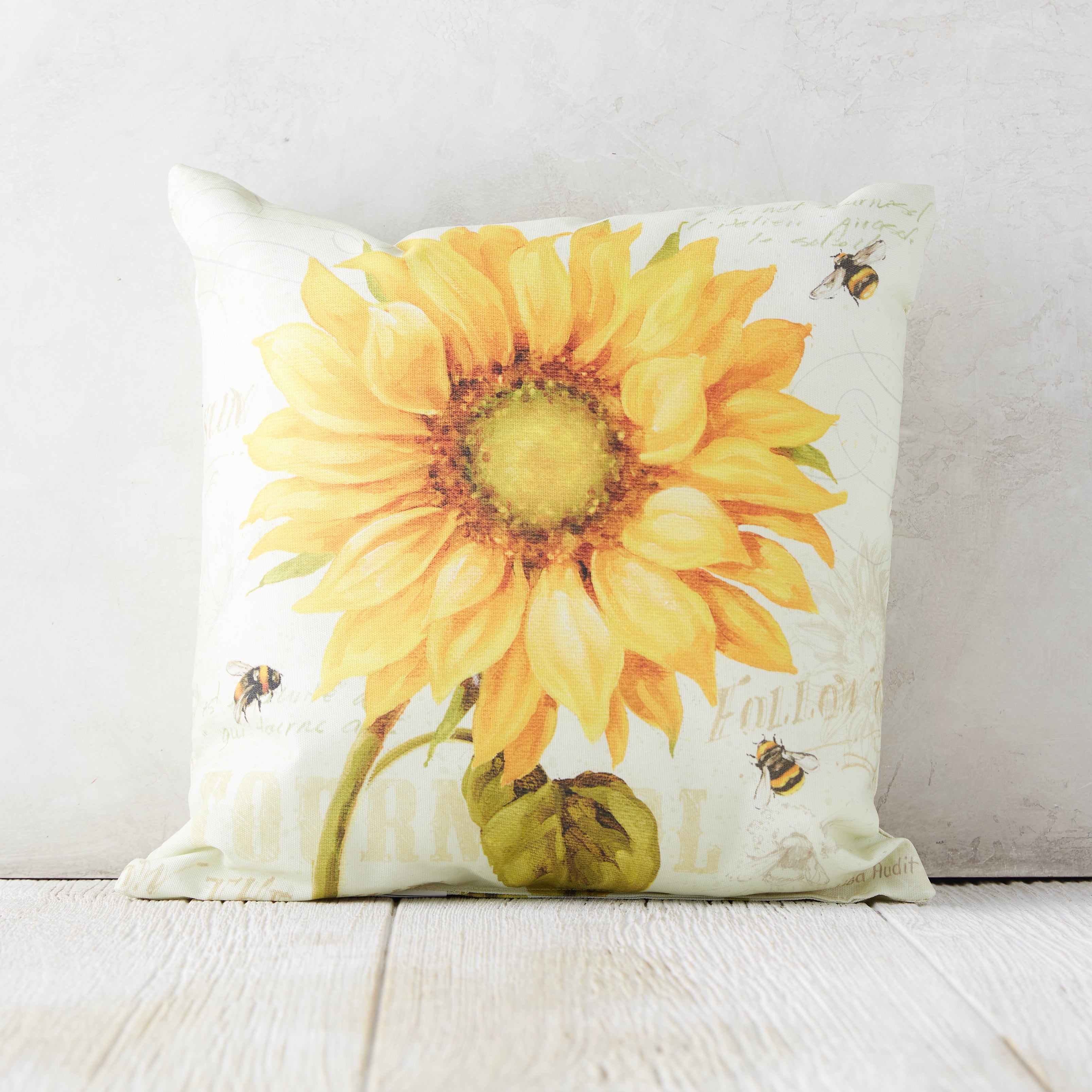 Sunflower Bee Indoor/Outdoor Pillow