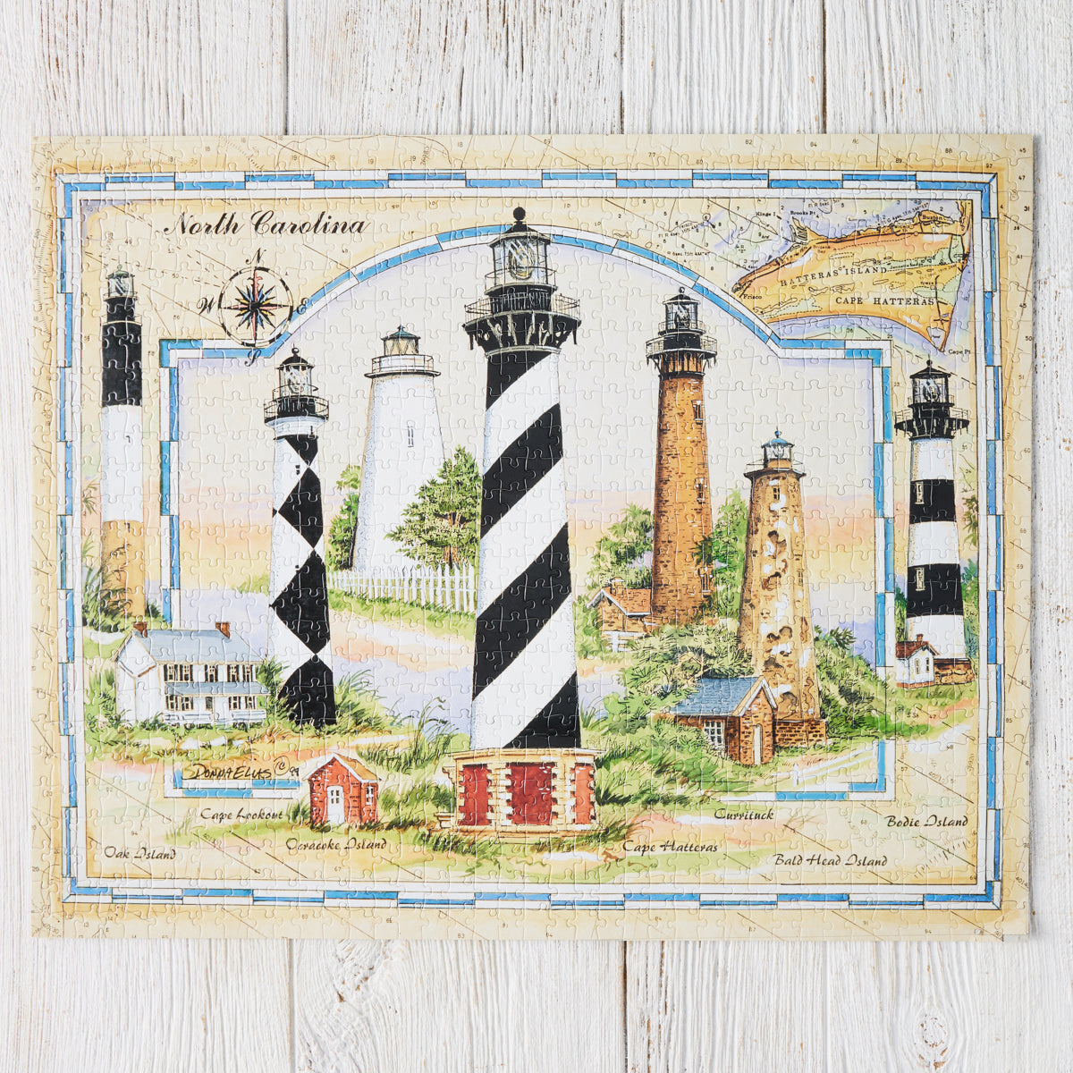 Coastal Lights of North Carolina Jigsaw Puzzle