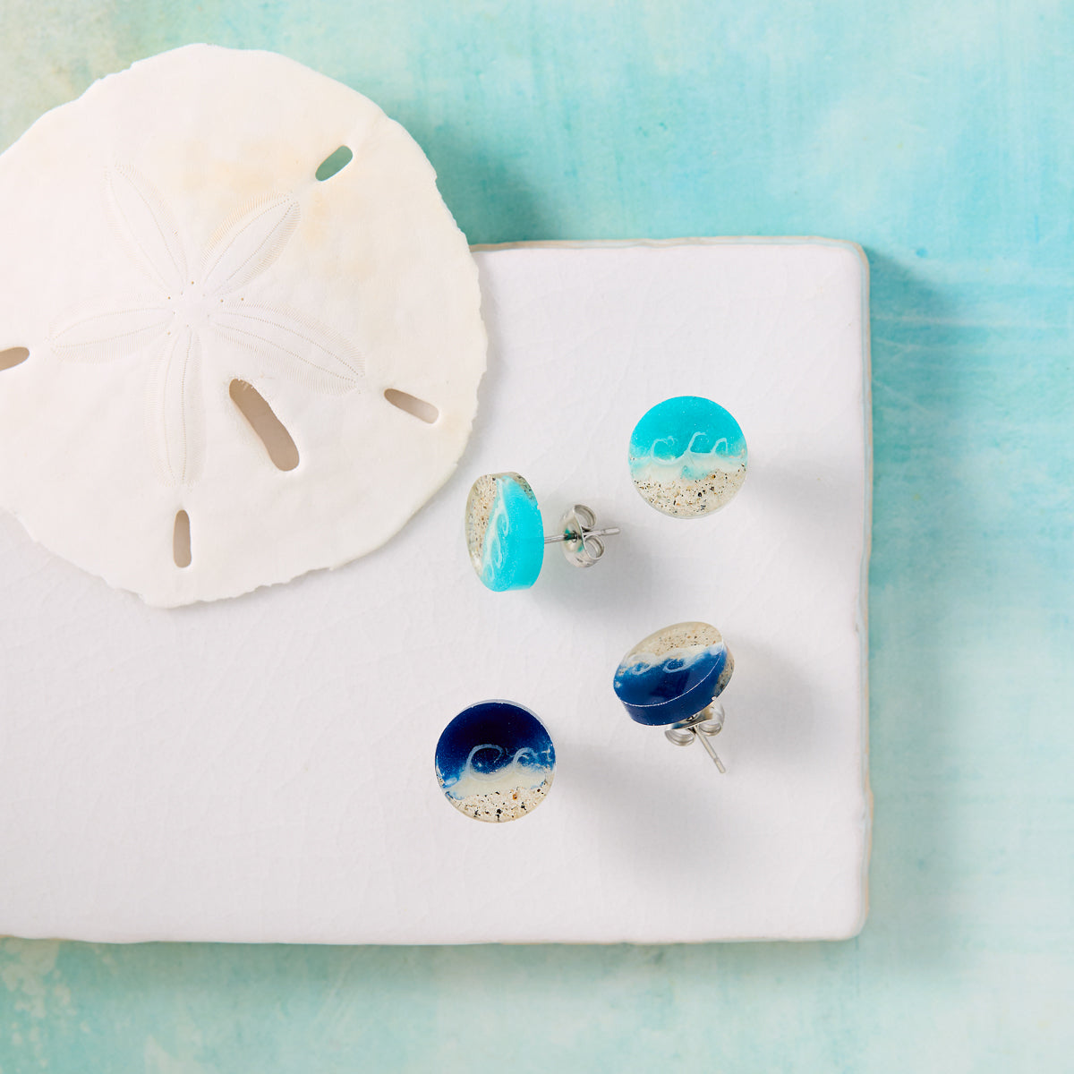 Beachy Wave Stud Earrings