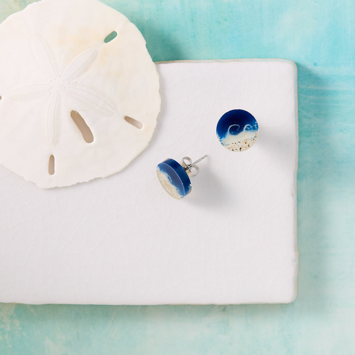 Beachy Wave Stud Earrings