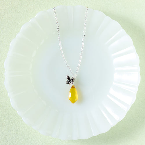 Gemstone Bee Necklace