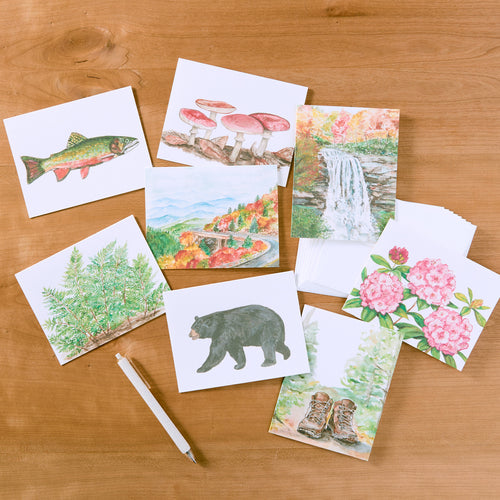 Mountain Icons Greeting Card Set