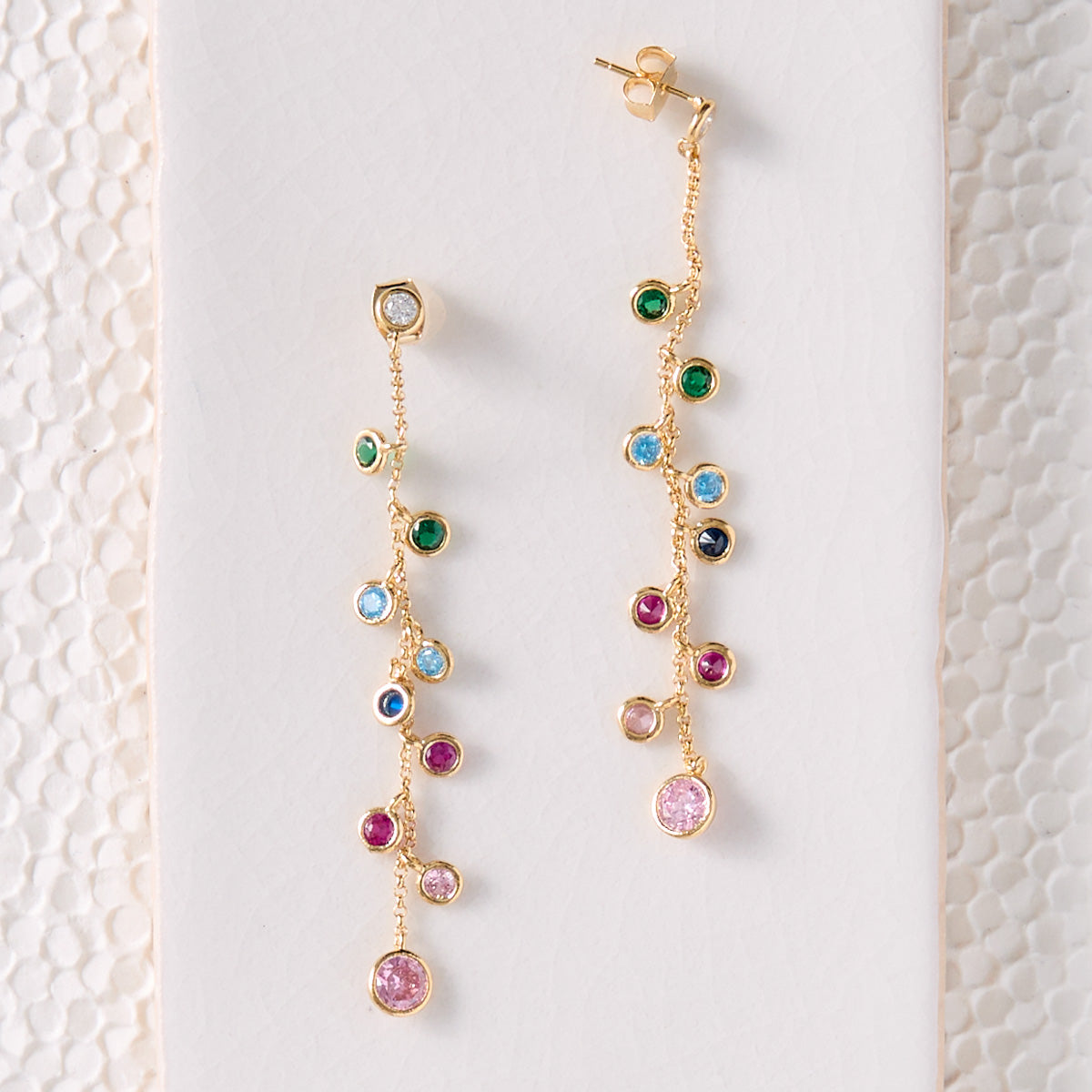 Multi-Color Gem Earrings