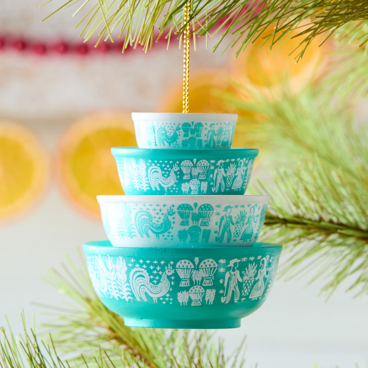 Vintage Pyrex Ornaments