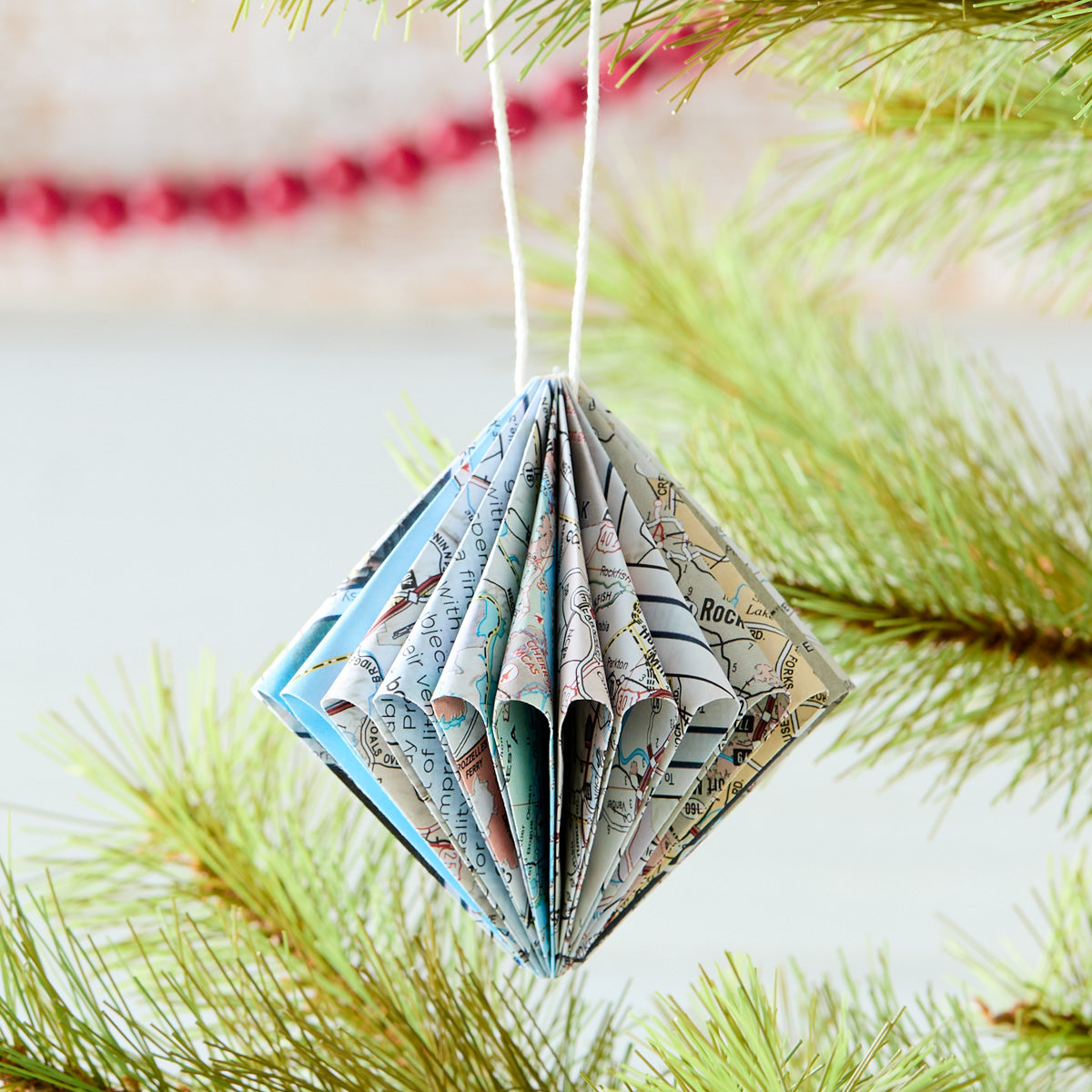 NC Map Paper Ornament