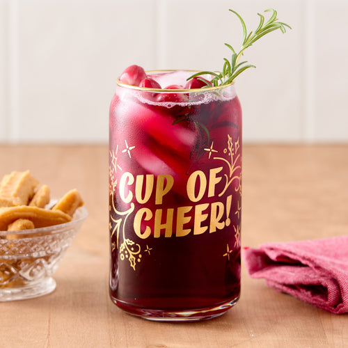 "Cup of Cheer" Drinking Glass