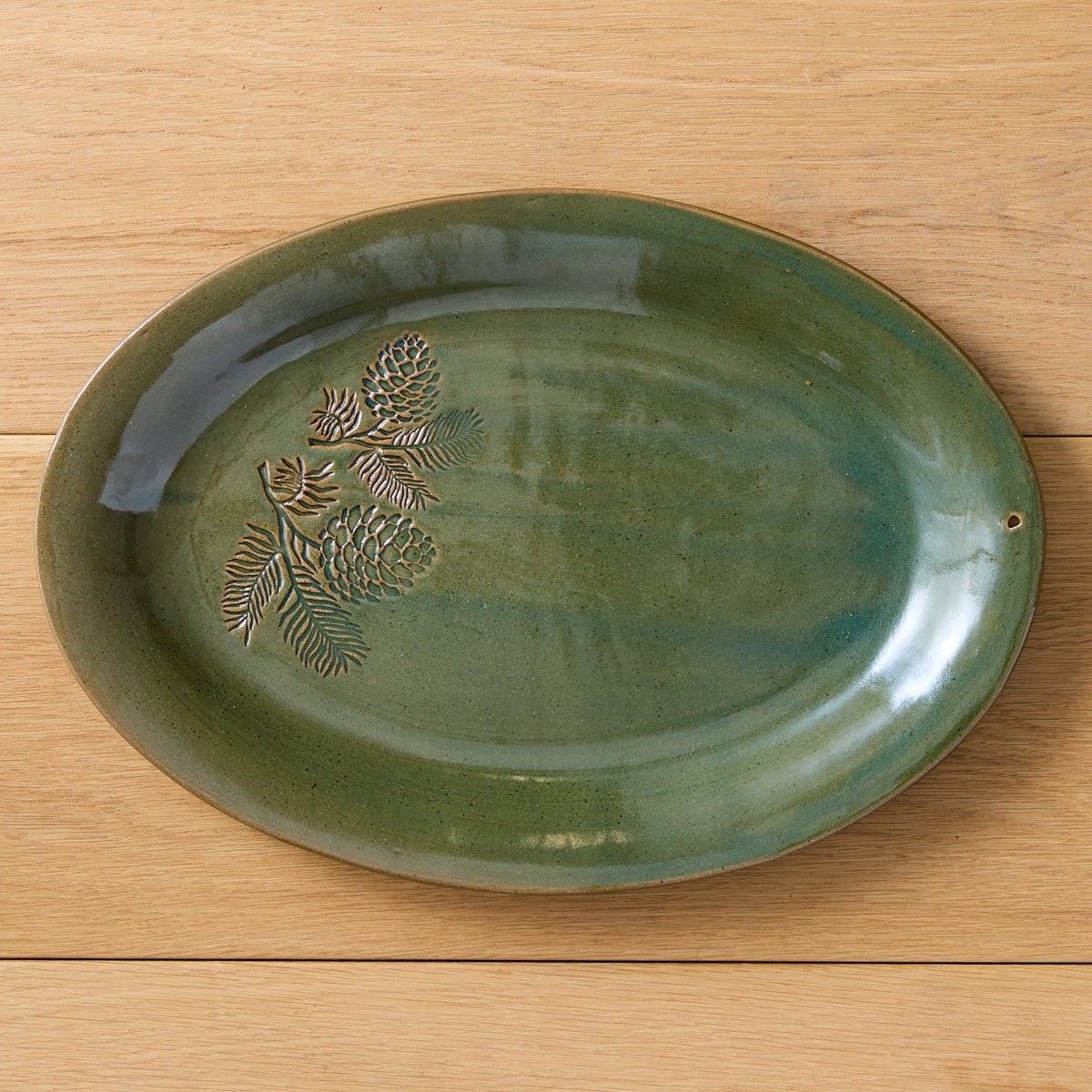 Pinecone Pottery Platter