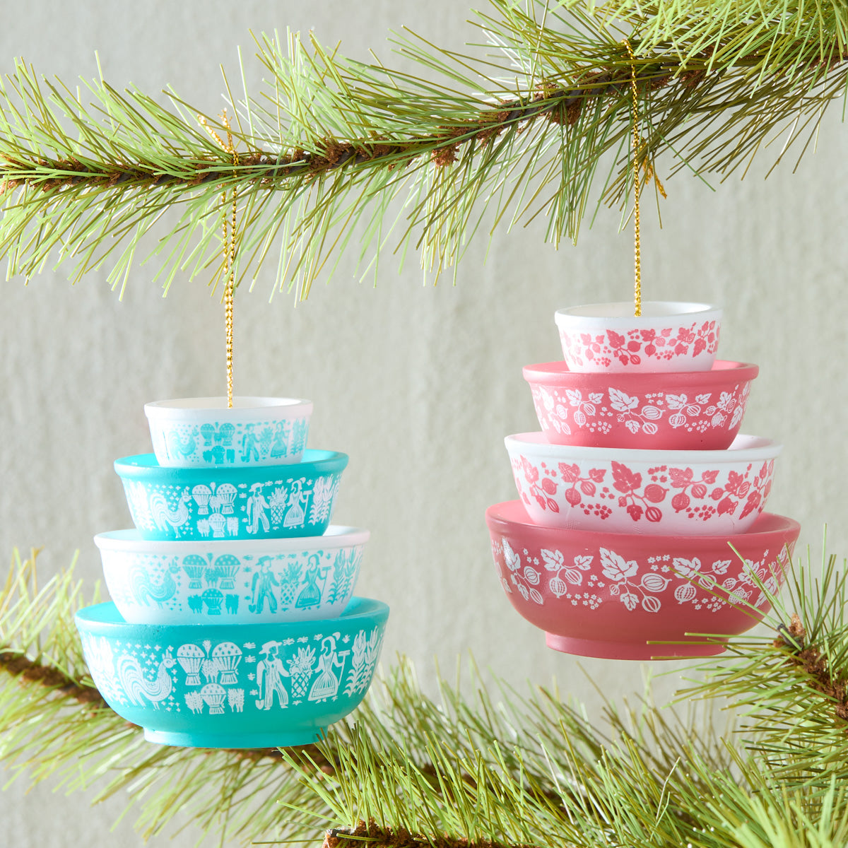 Vintage Pyrex Ornaments