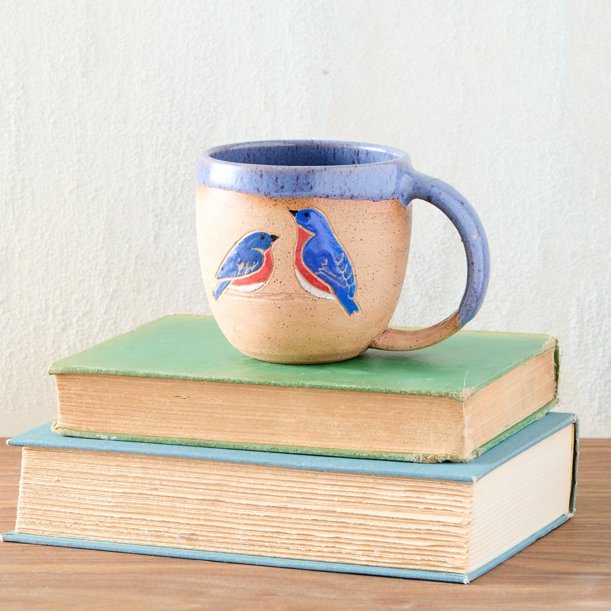 Rustic Bird Pottery Mugs