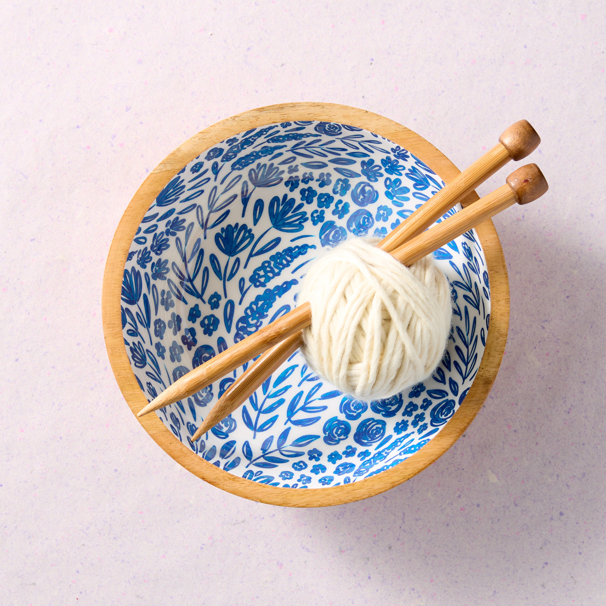 Decorative Blue Floral Bowl