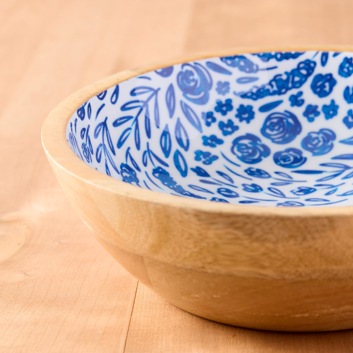 Decorative Blue Floral Bowl