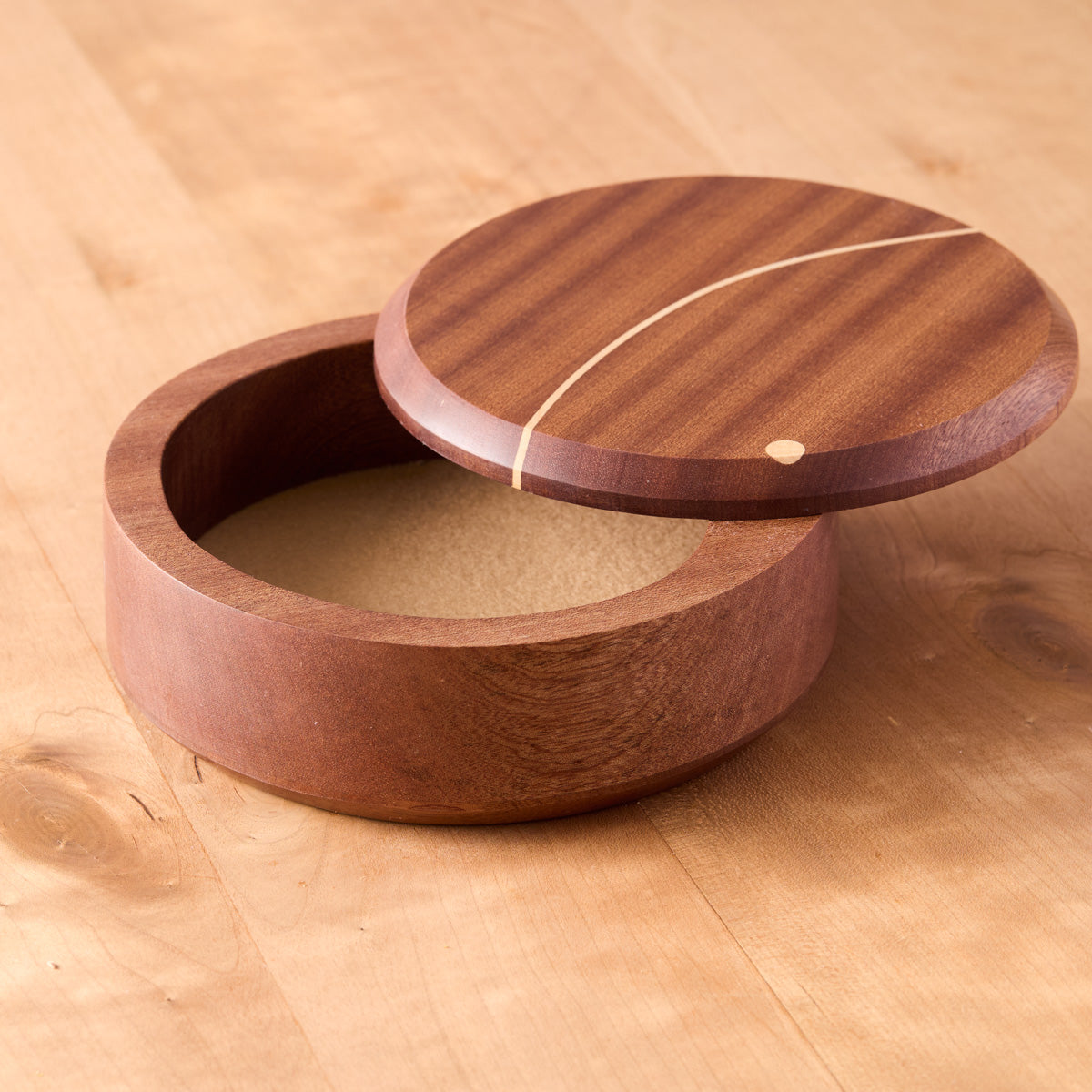 Round Wooden Valet Box