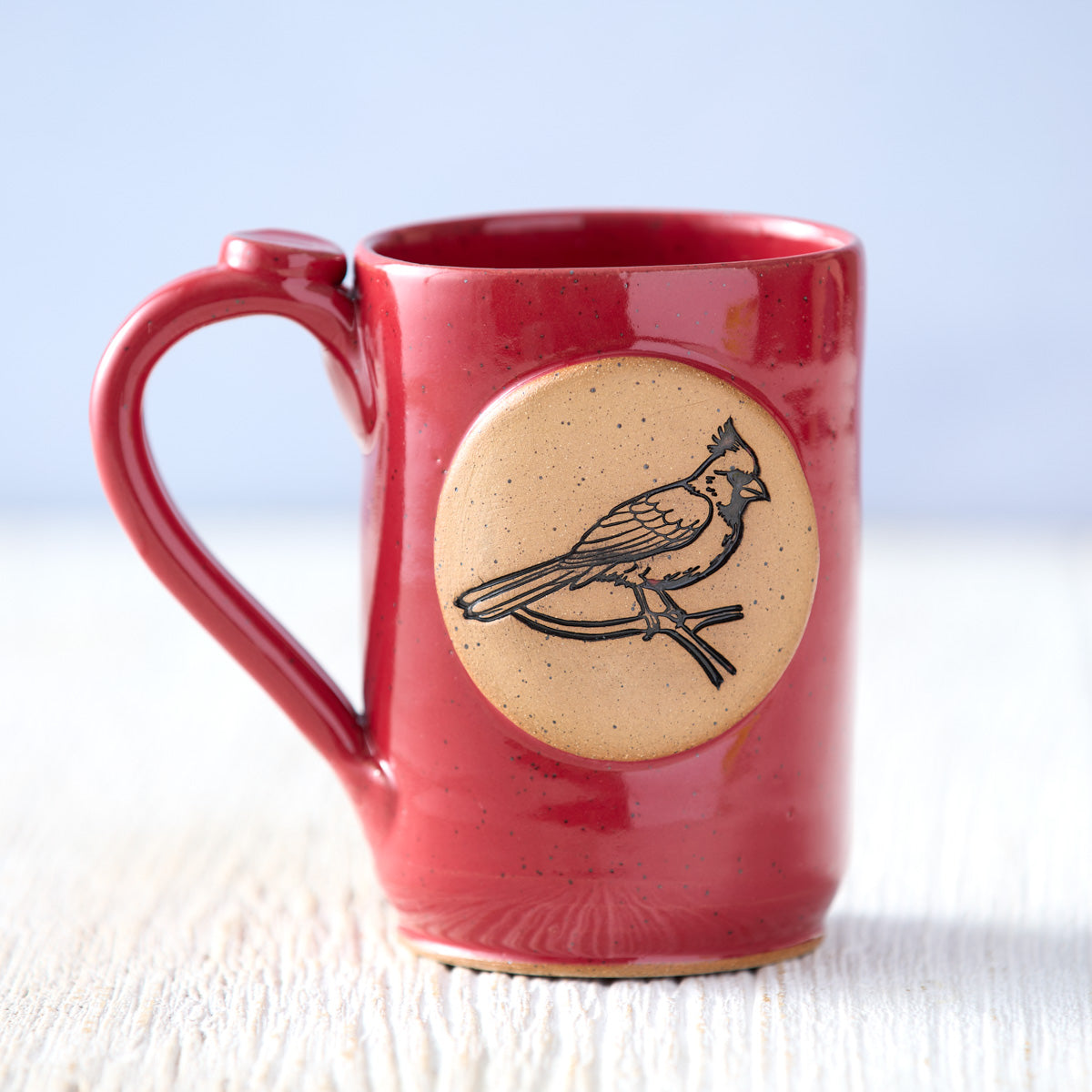 Red Cardinal Pottery Mug | North Carolina Pottery – Our State Store