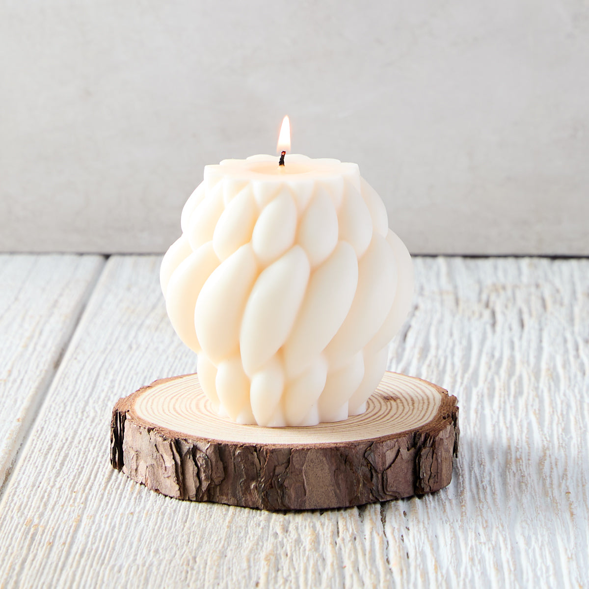 Artisan Knitted Candle
