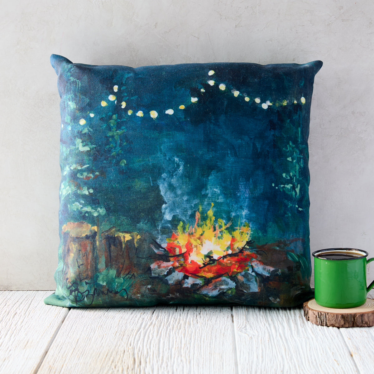 Campfire Indoor/Outdoor Pillow