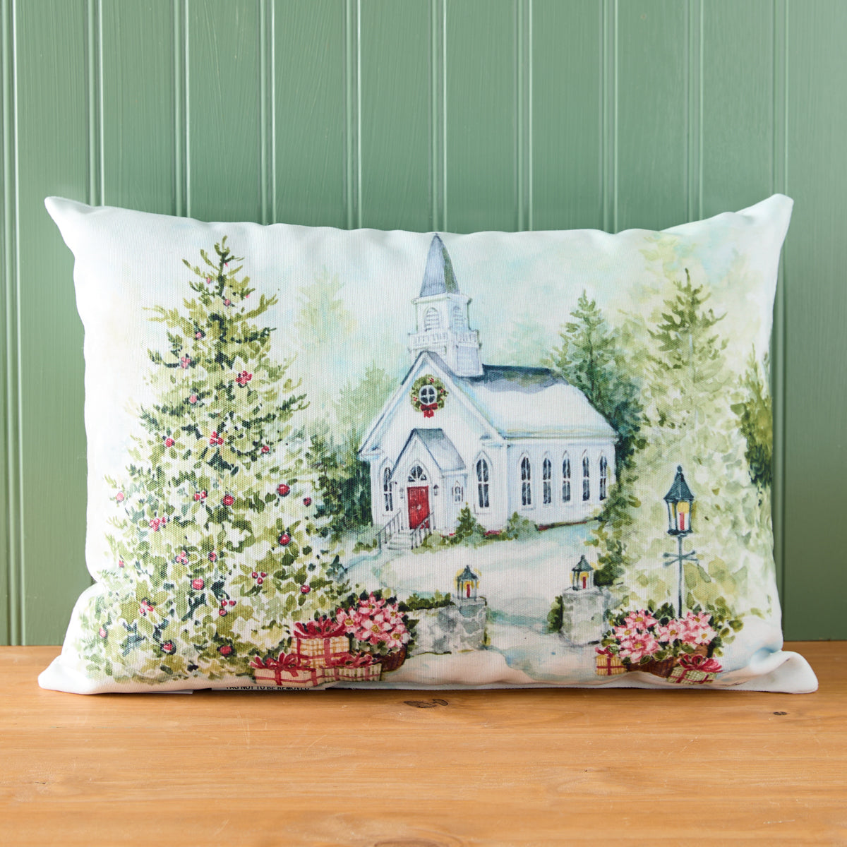 Holiday Church Indoor/Outdoor Pillow