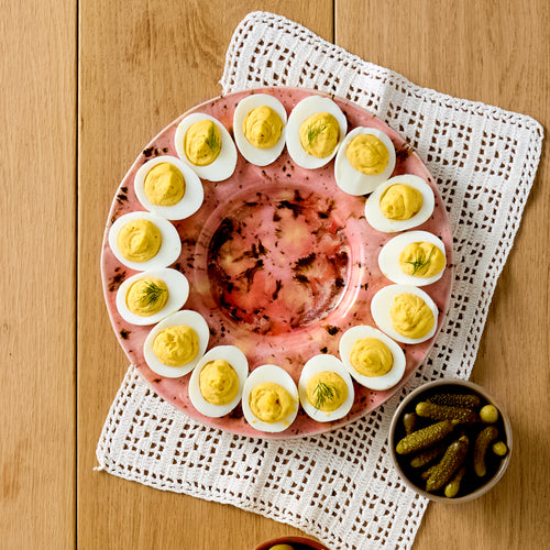 Fall Hues Pottery Egg Platter