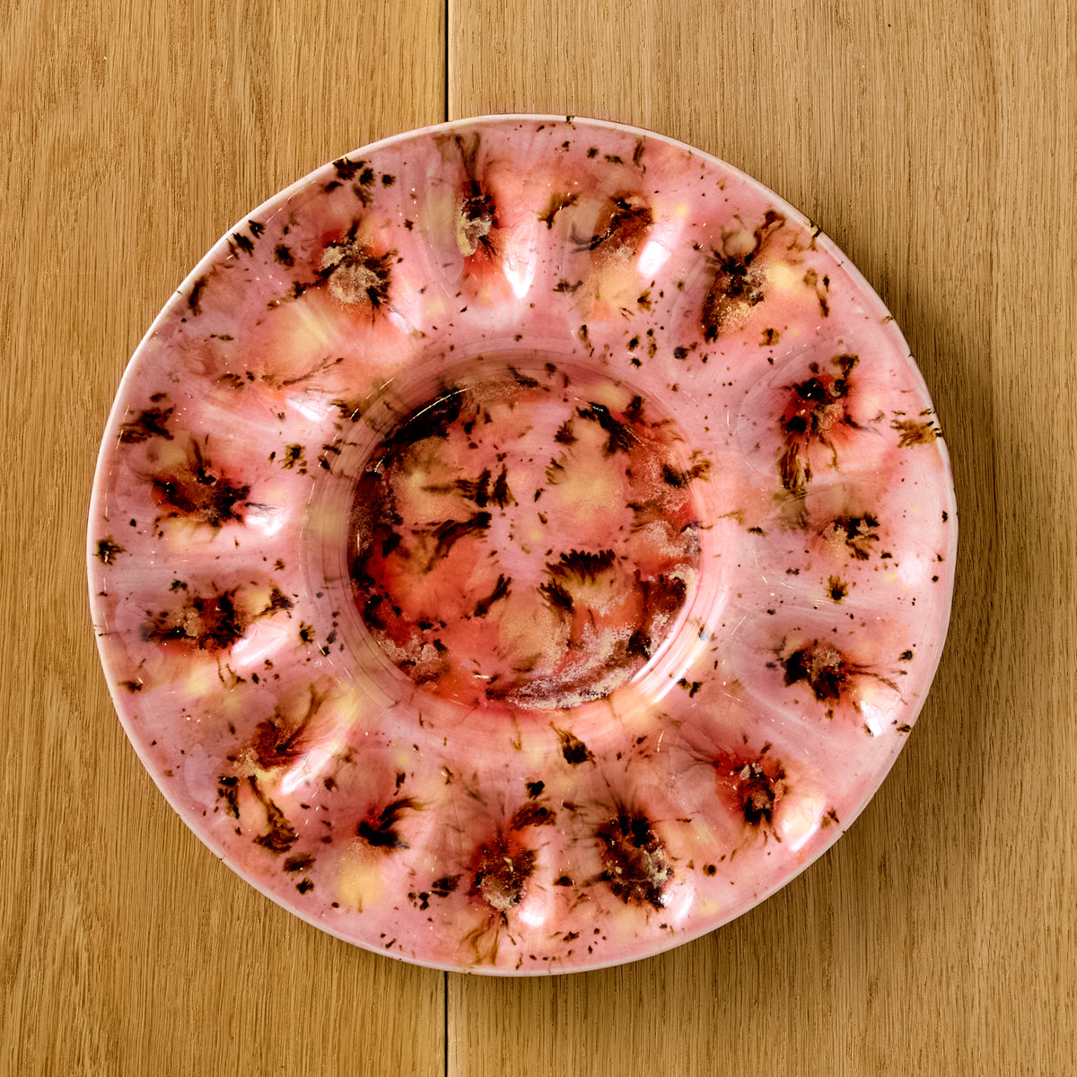 Fall Hues Pottery Egg Platter