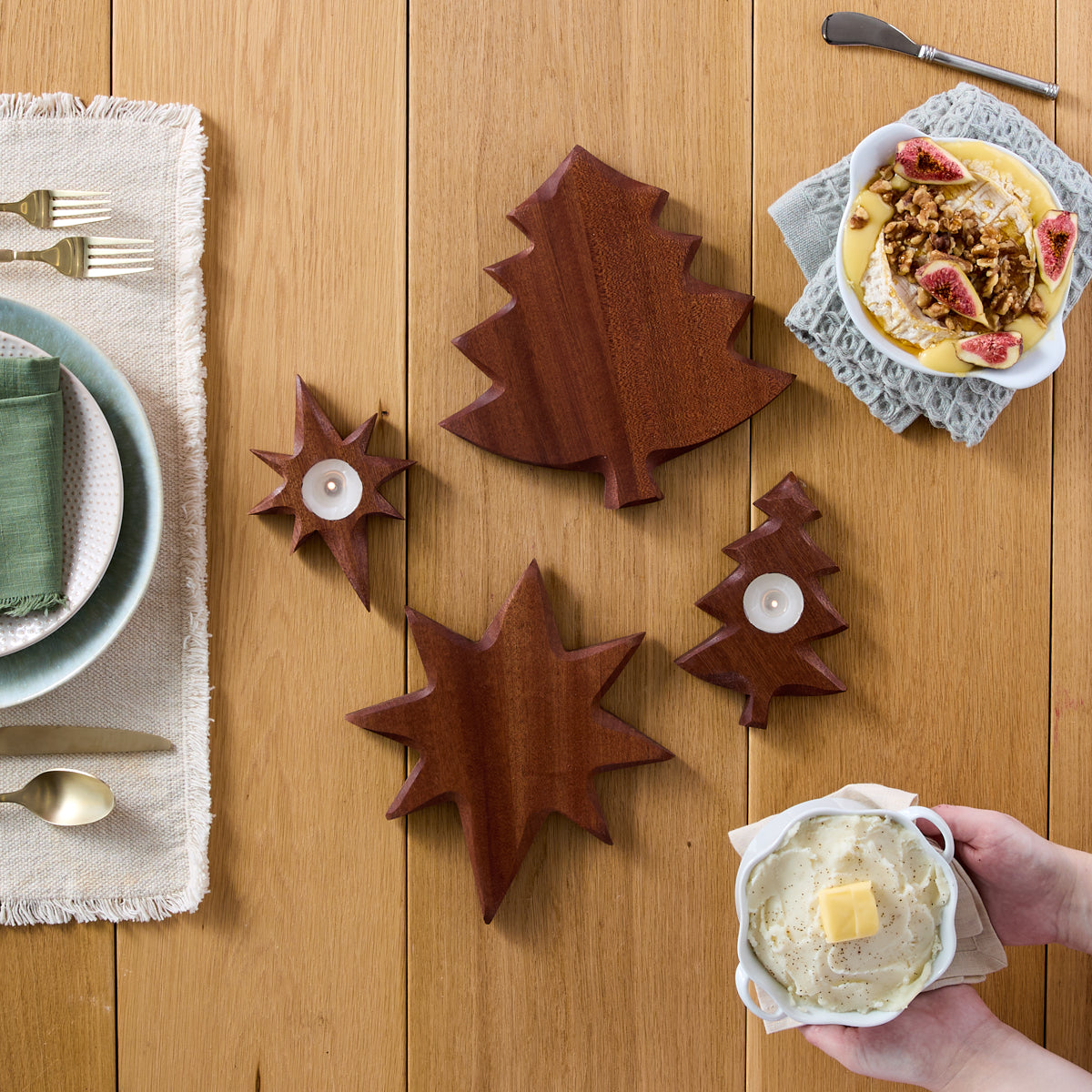 Wooden Holiday Trivets