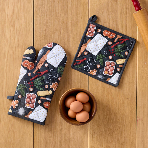 Holiday Baking Oven Mitt & Pot Holder Set