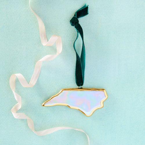 Iridescent Ceramic NC Ornament