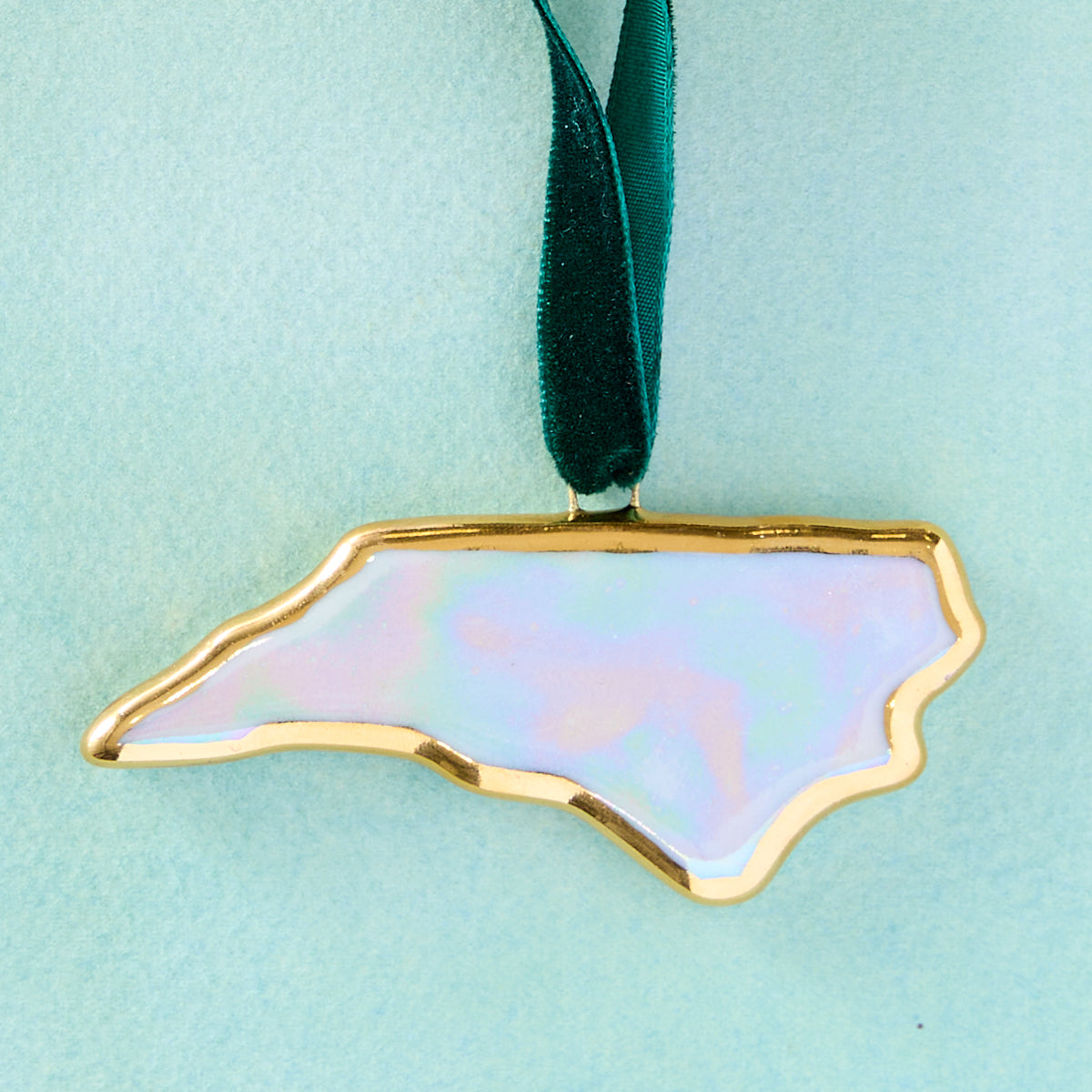 Iridescent Ceramic NC Ornament