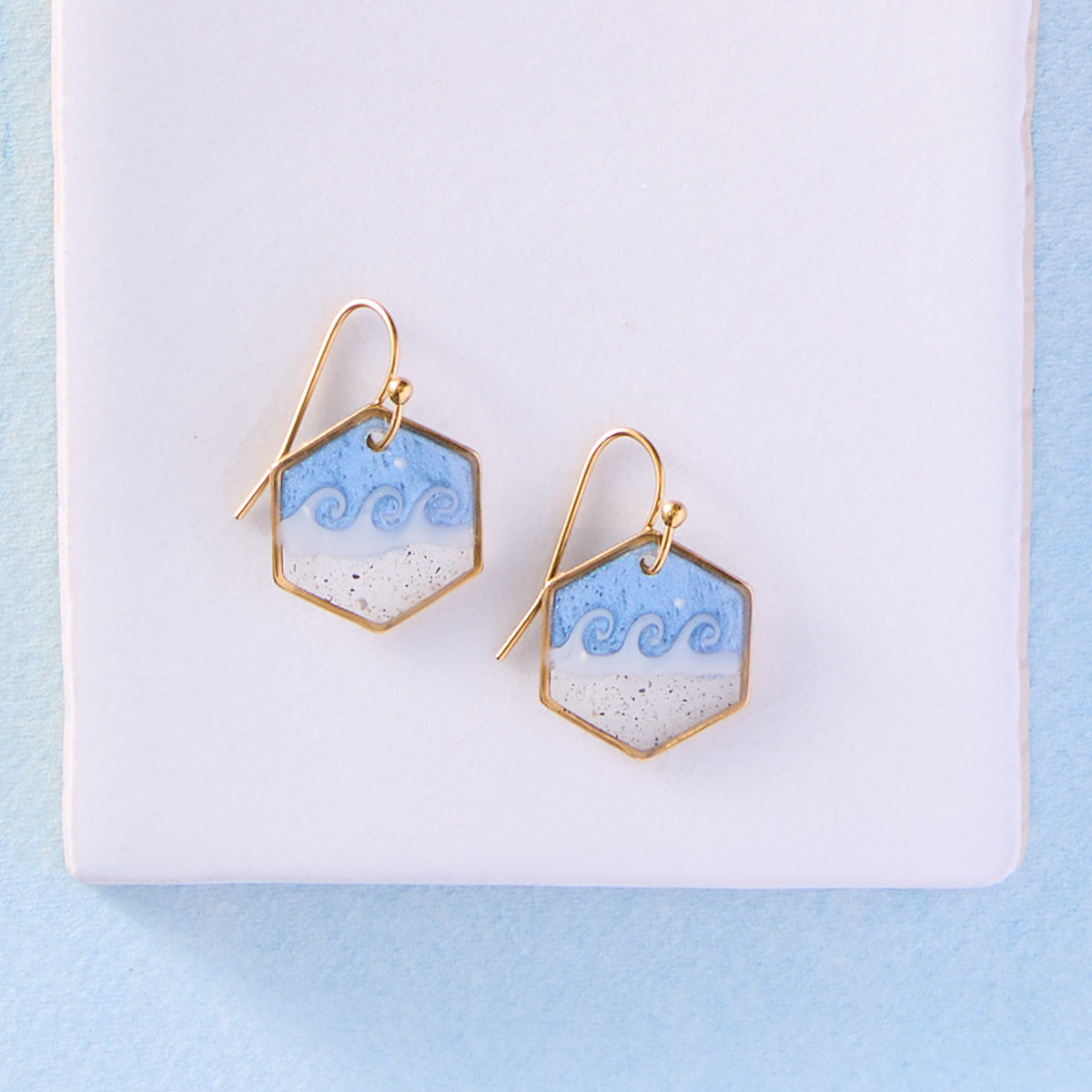 Hexagon Wave Earrings