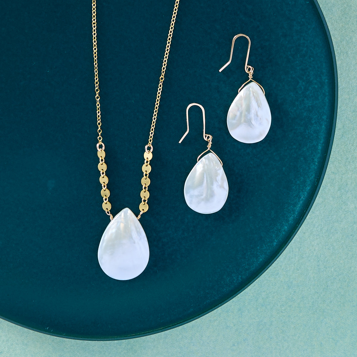 Gold Pearl Statement Necklace