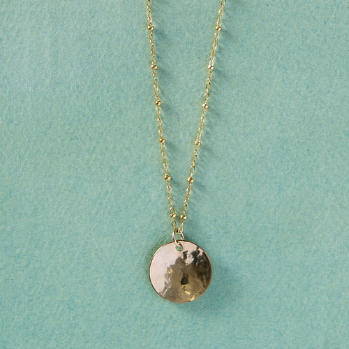 Gold Disc Necklace