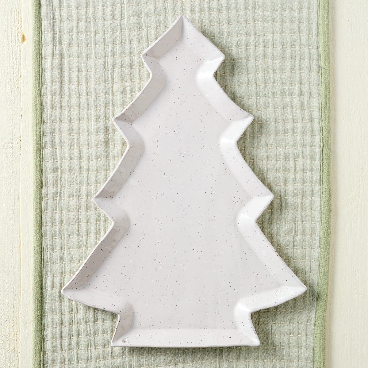 Pottery Christmas Tree Platter