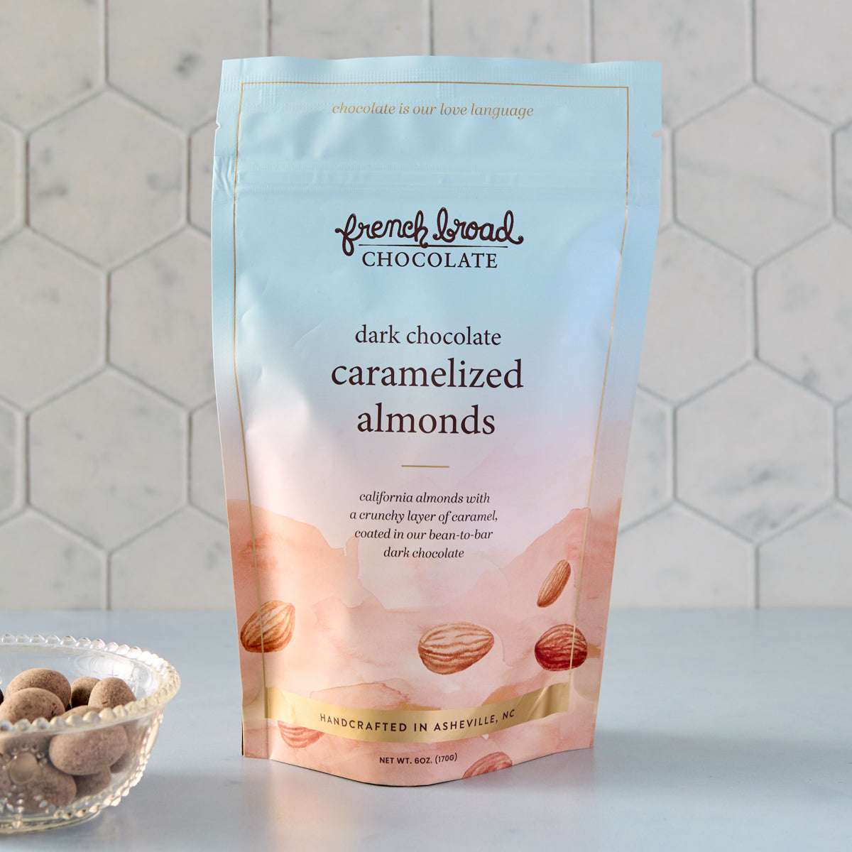 Dark Chocolate Caramelized Almonds