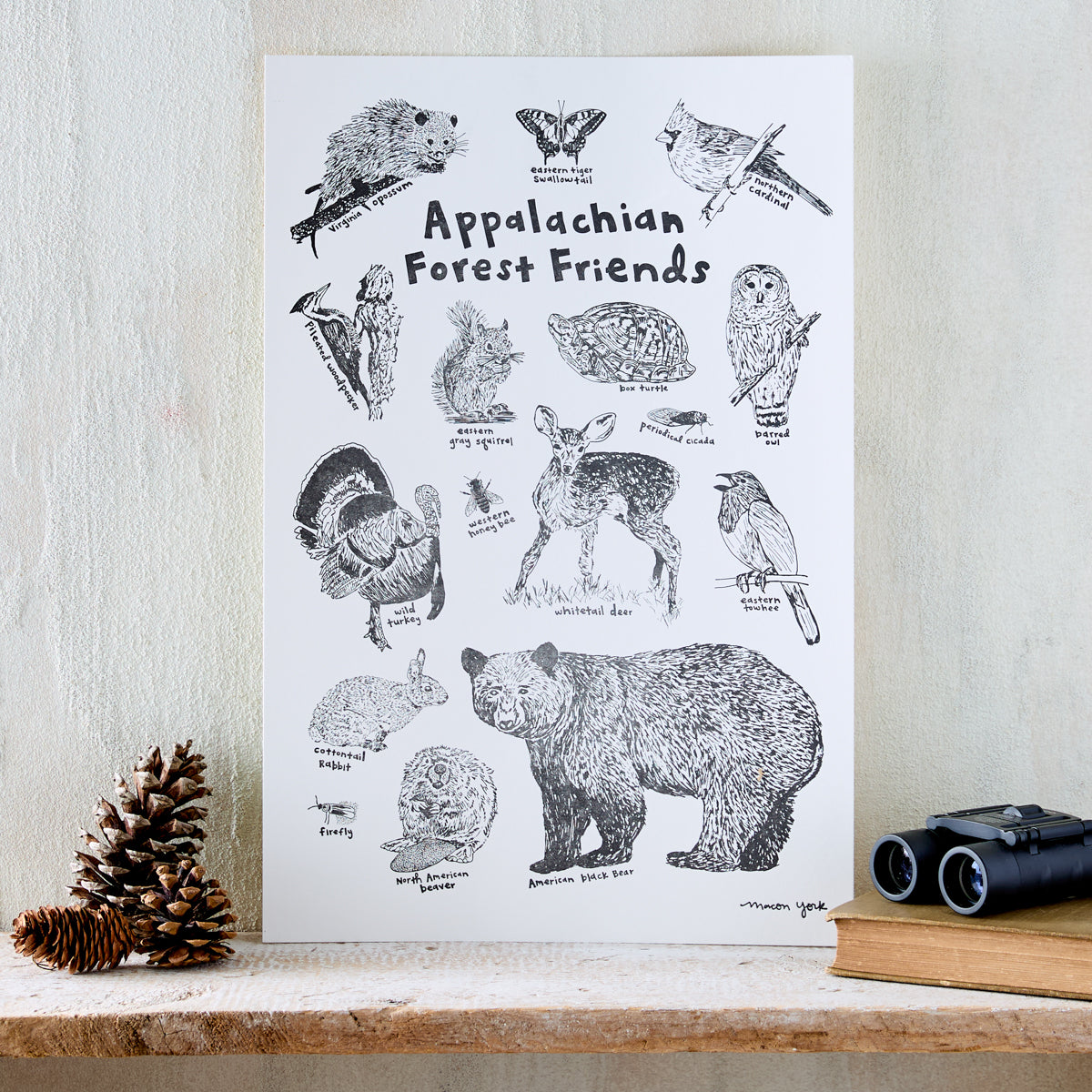 Appalachian Forest Friends Print