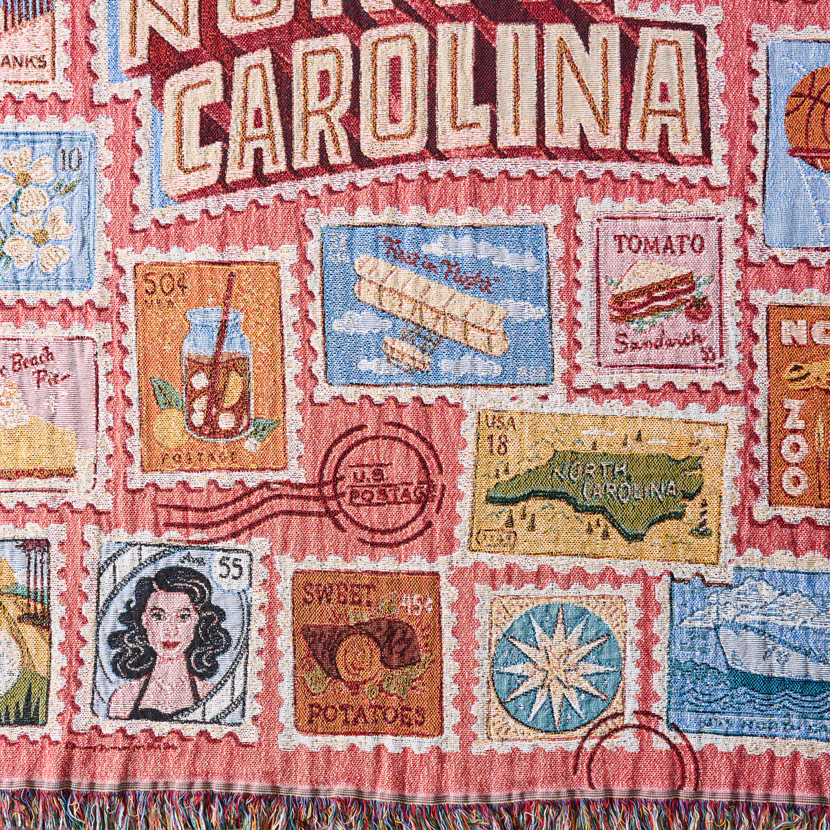 Greetings from North Carolina Throw Blanket