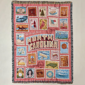 Greetings from North Carolina Throw Blanket