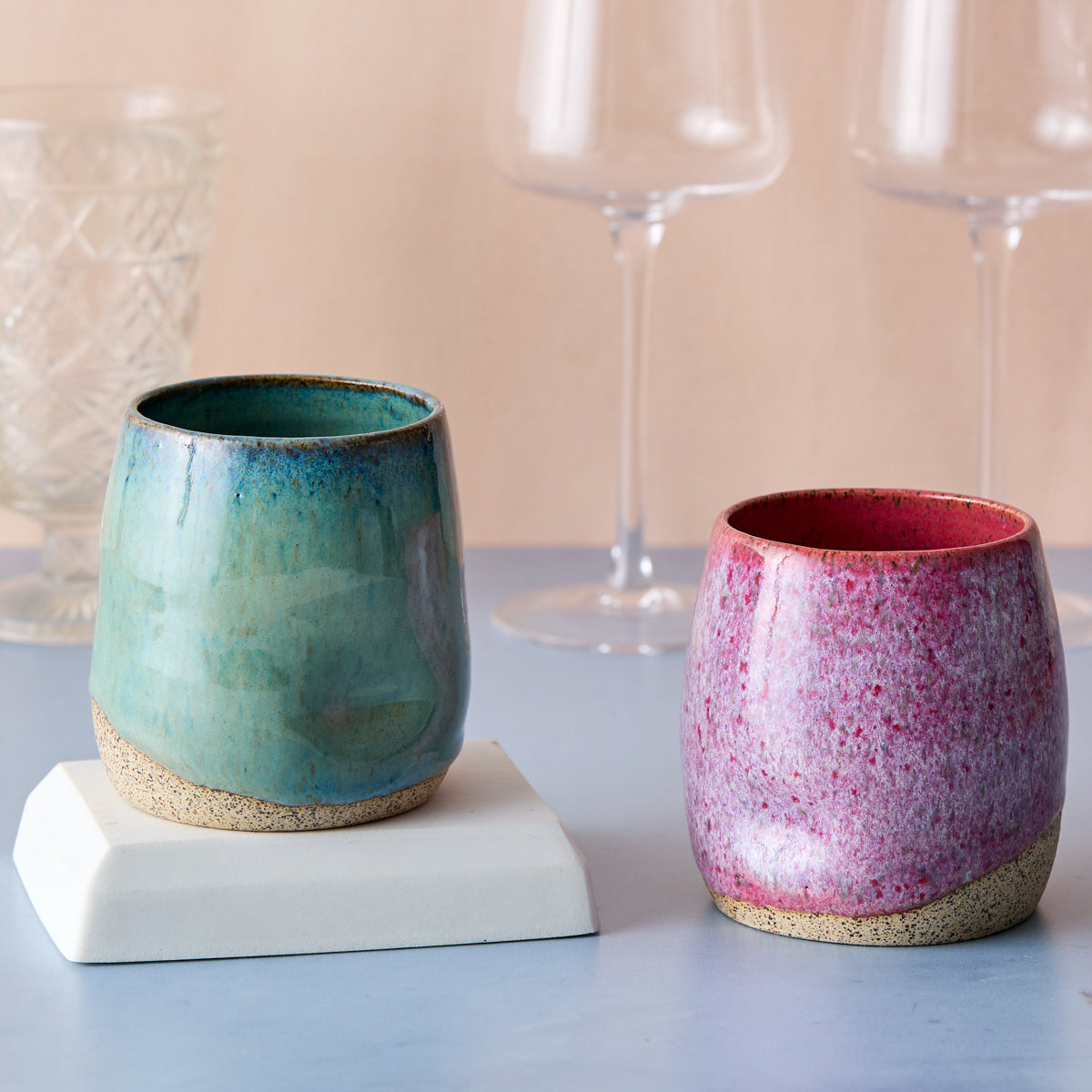 Pottery Thumbprint Tumbler