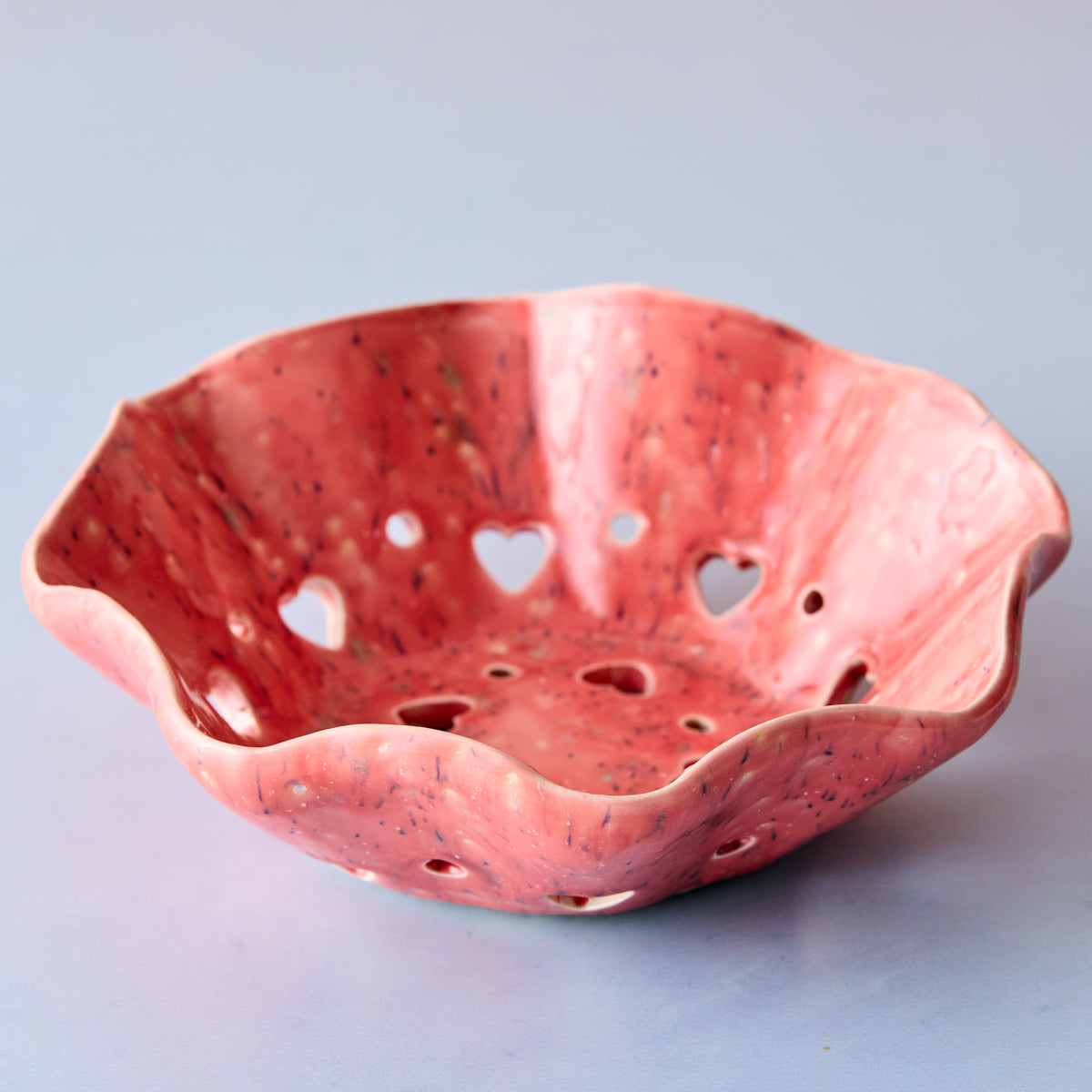 Pottery Heart Berry Bowl