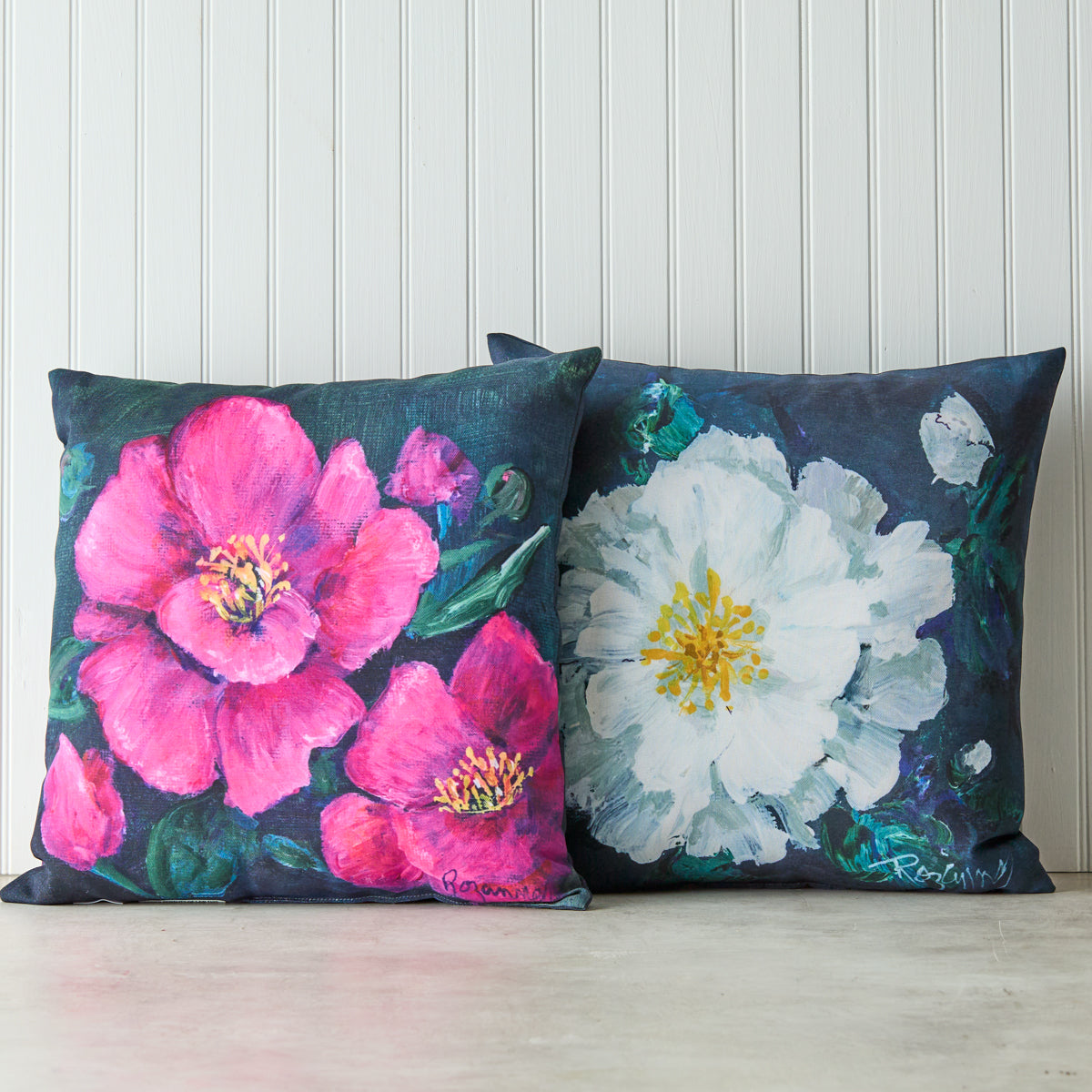 Camellia Flower Indoor/Outdoor Pillow