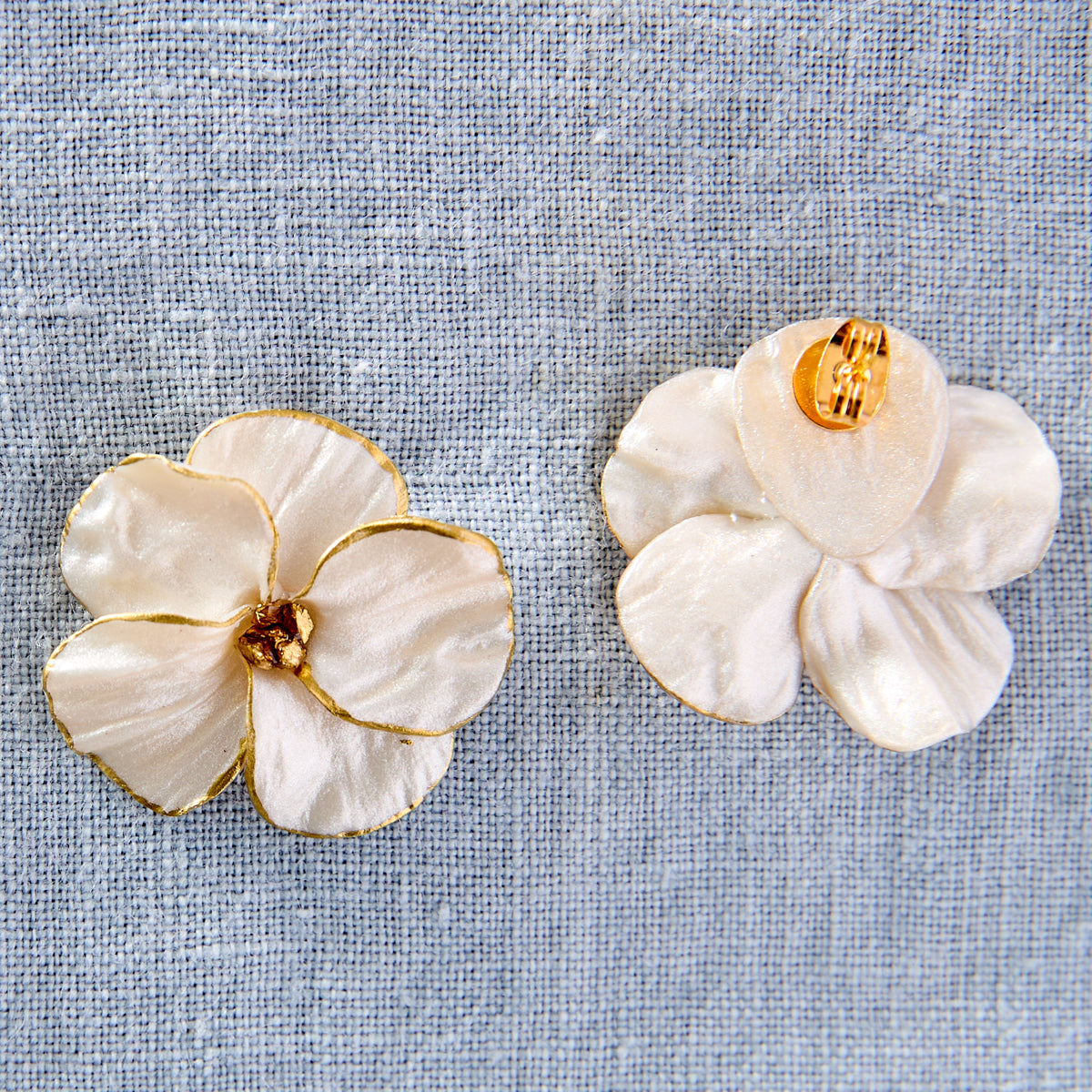 Off-White Flower Earrings