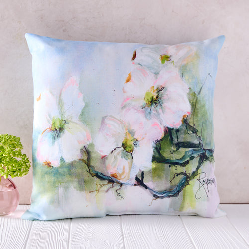 Watercolor Dogwood Indoor/Outdoor Pillow