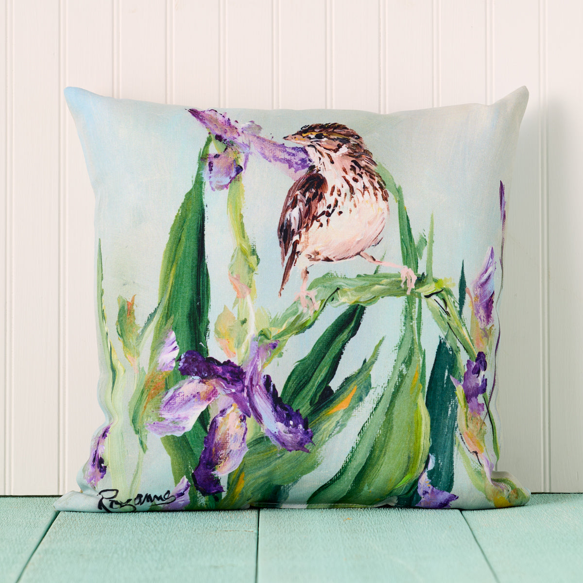 Spring Sparrow Indoor/Outdoor Pillow