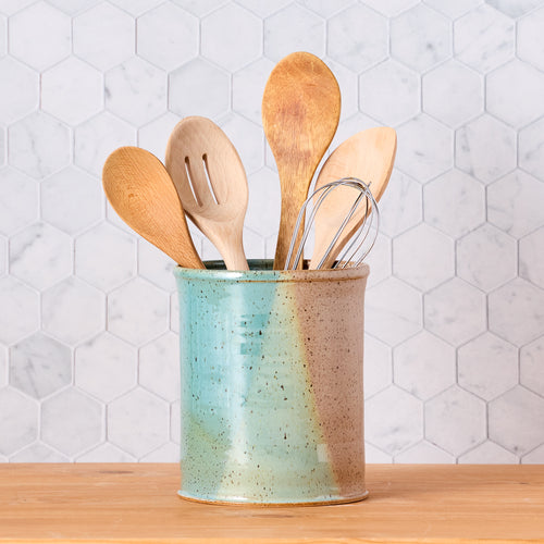 Tricolor Pottery Crock